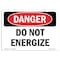 Signmission OSHA Danger Sign, Do Not Energize, 10in X 7in Decal, 7" W, 10" L, Landscape, Do Not Energize OS-DS-D-710-L-1170 - alternate 1